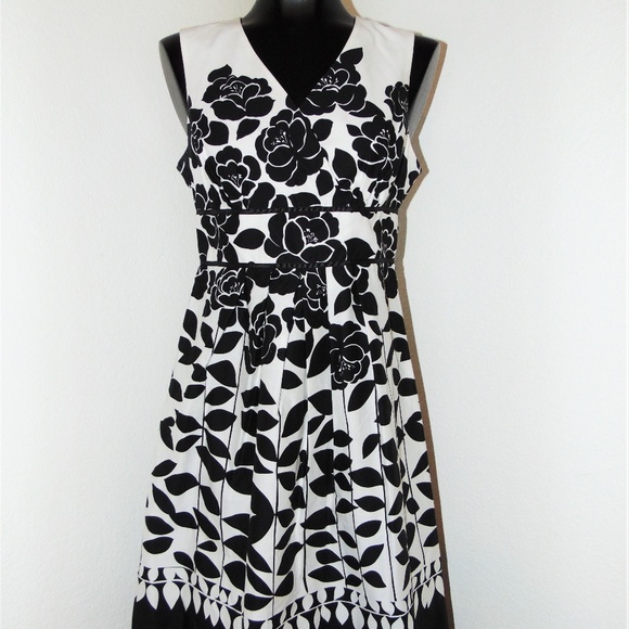 one piece dress black and white